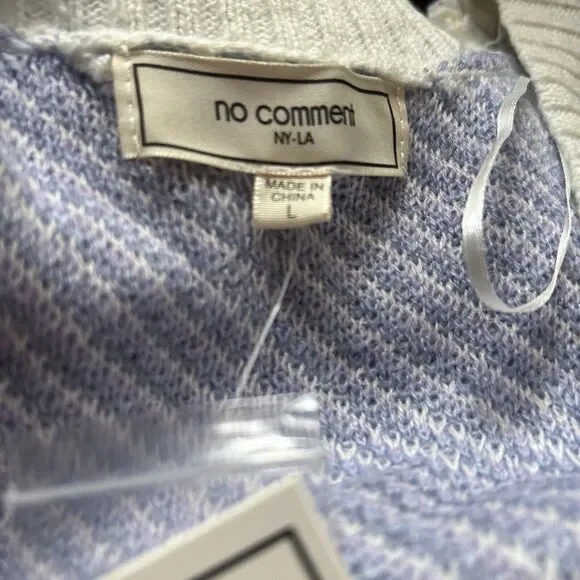 No Comment Knitted Sweater Cardigan Button Front Crop Multi Flower Floral L New - Picture 9 of 12